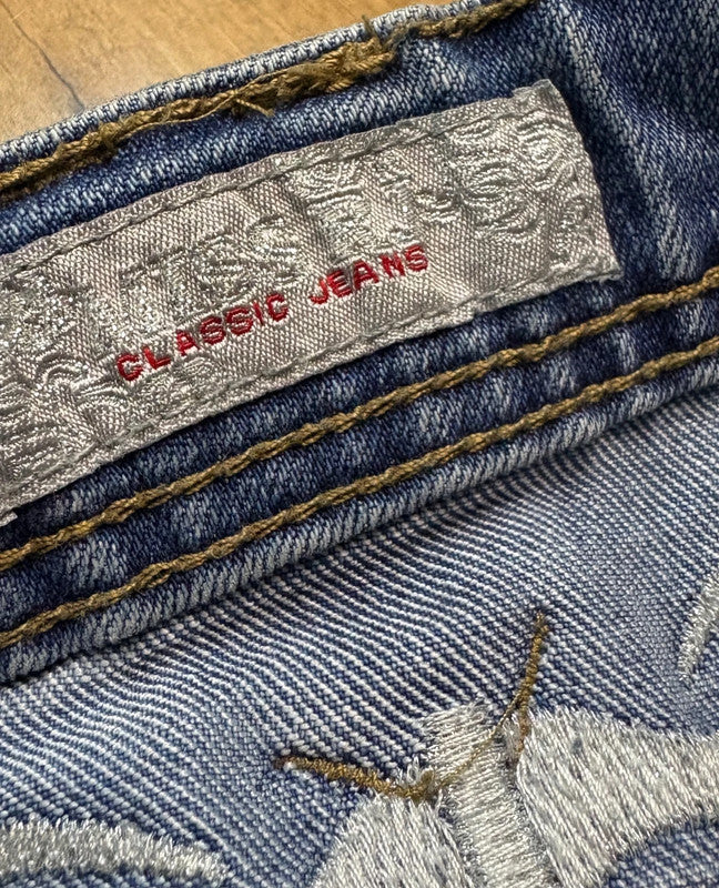 Y2k Classic Jeans Embroired Tribal HipHop Vintage 2000’