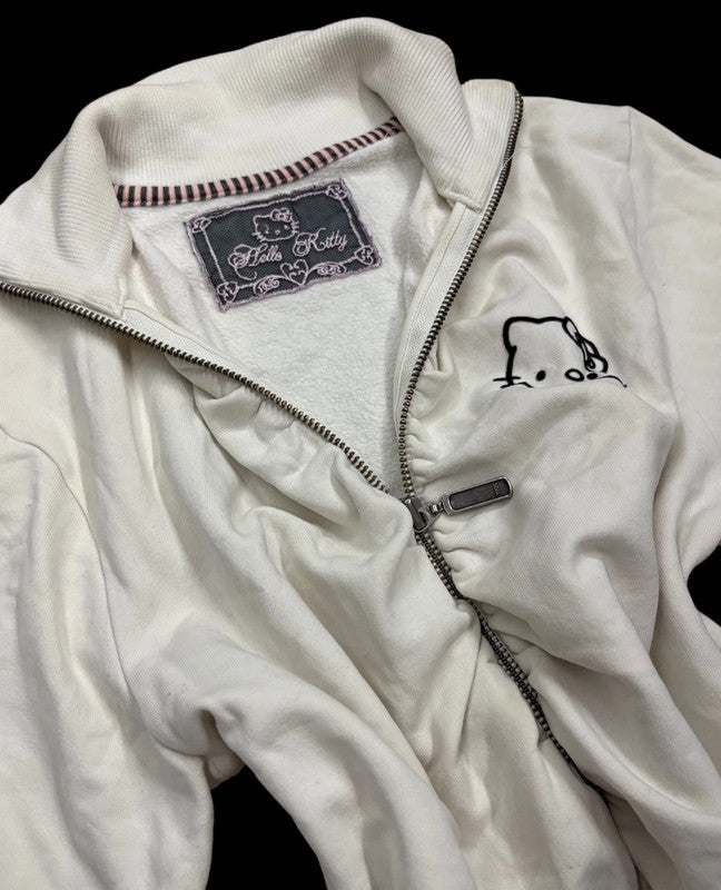 Y2k Hello Kitty stretch Jacket Coquette Embroired Vintage girl 2000’