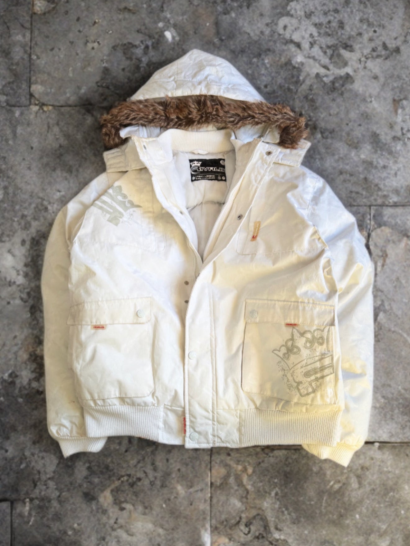 Y2k Rare Puffer Jacket Rivaldi Hip Hop 2000 | size XL
